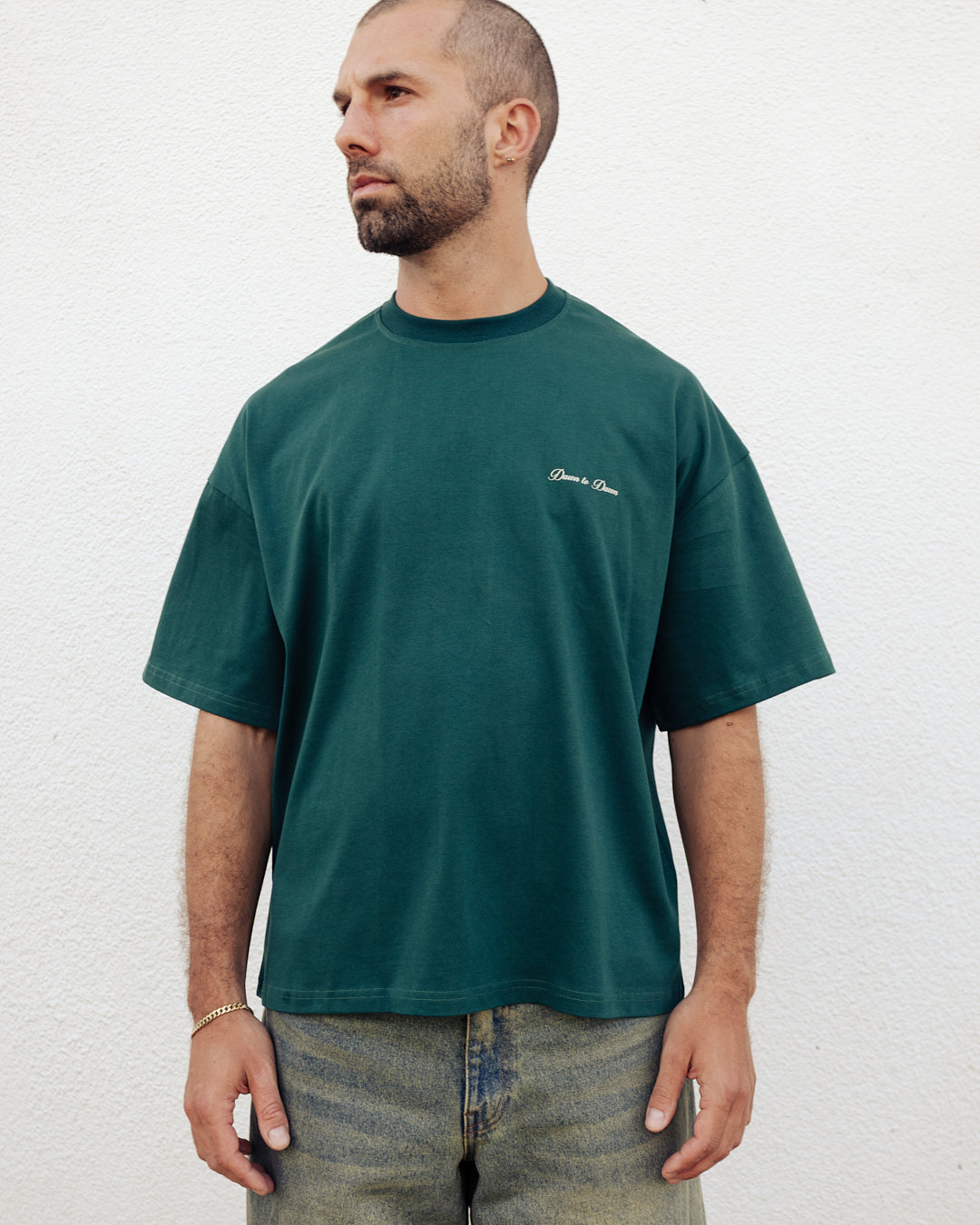 Dawn Box Tee - Deep Green