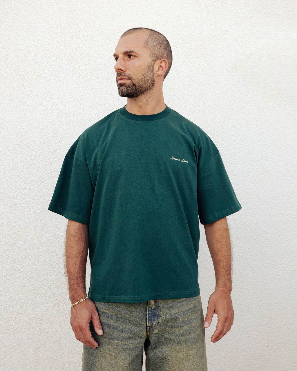 Dawn Box Tee - Deep Green