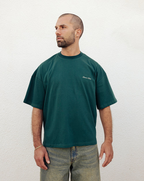 Dawn Box Tee - Deep Green