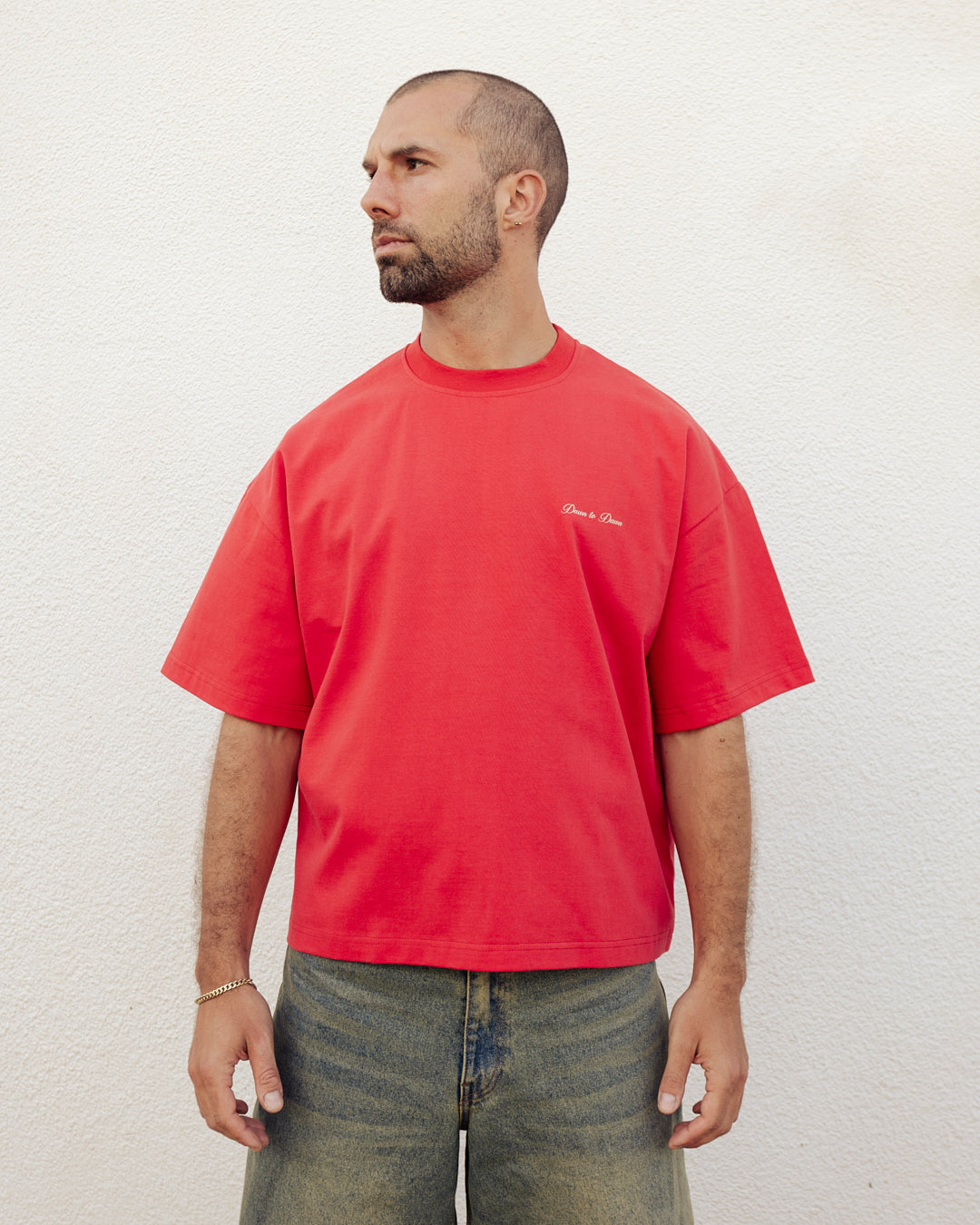 Dawn Box Tee Cropped Fit - Red