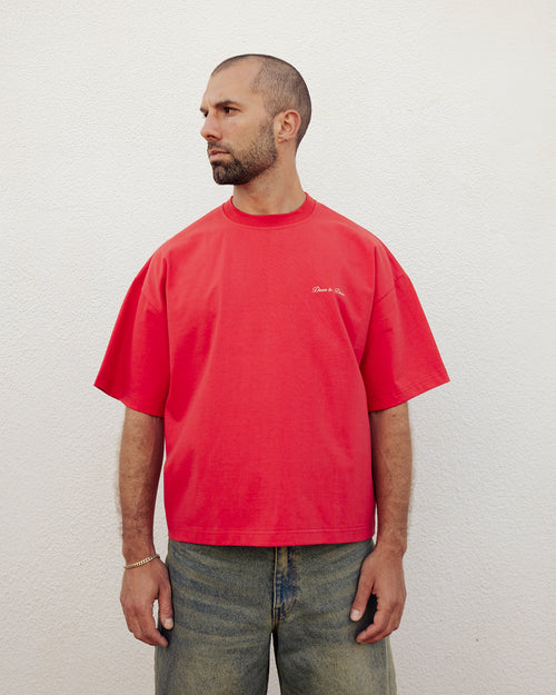 Dawn Box Tee Cropped Fit - Red