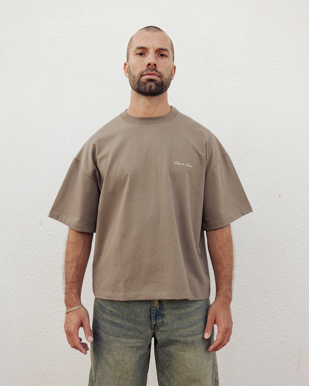 Dawn Box Tee Cropped Fit - Soft Brown