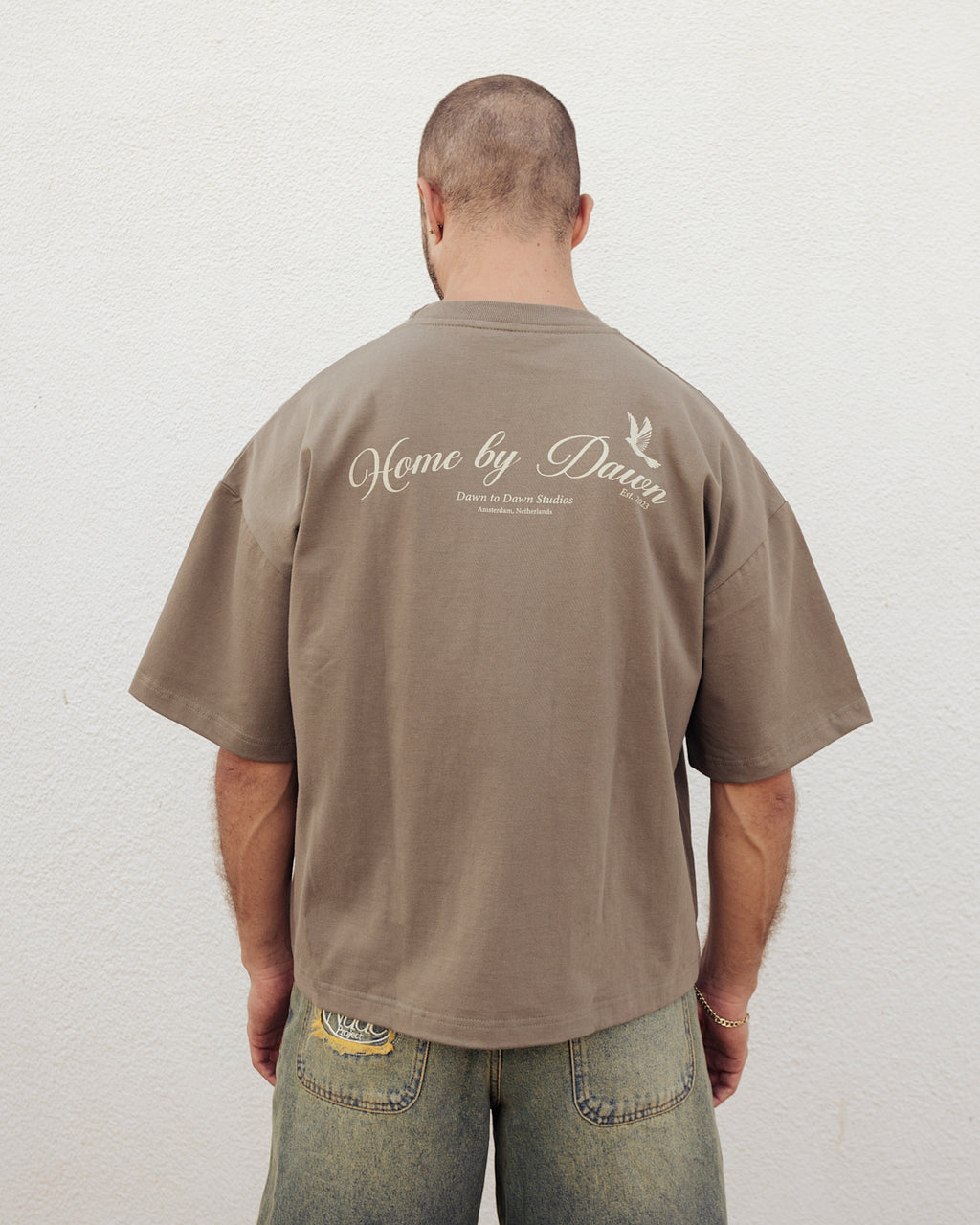 Dawn Box Tee Cropped Fit - Soft Brown