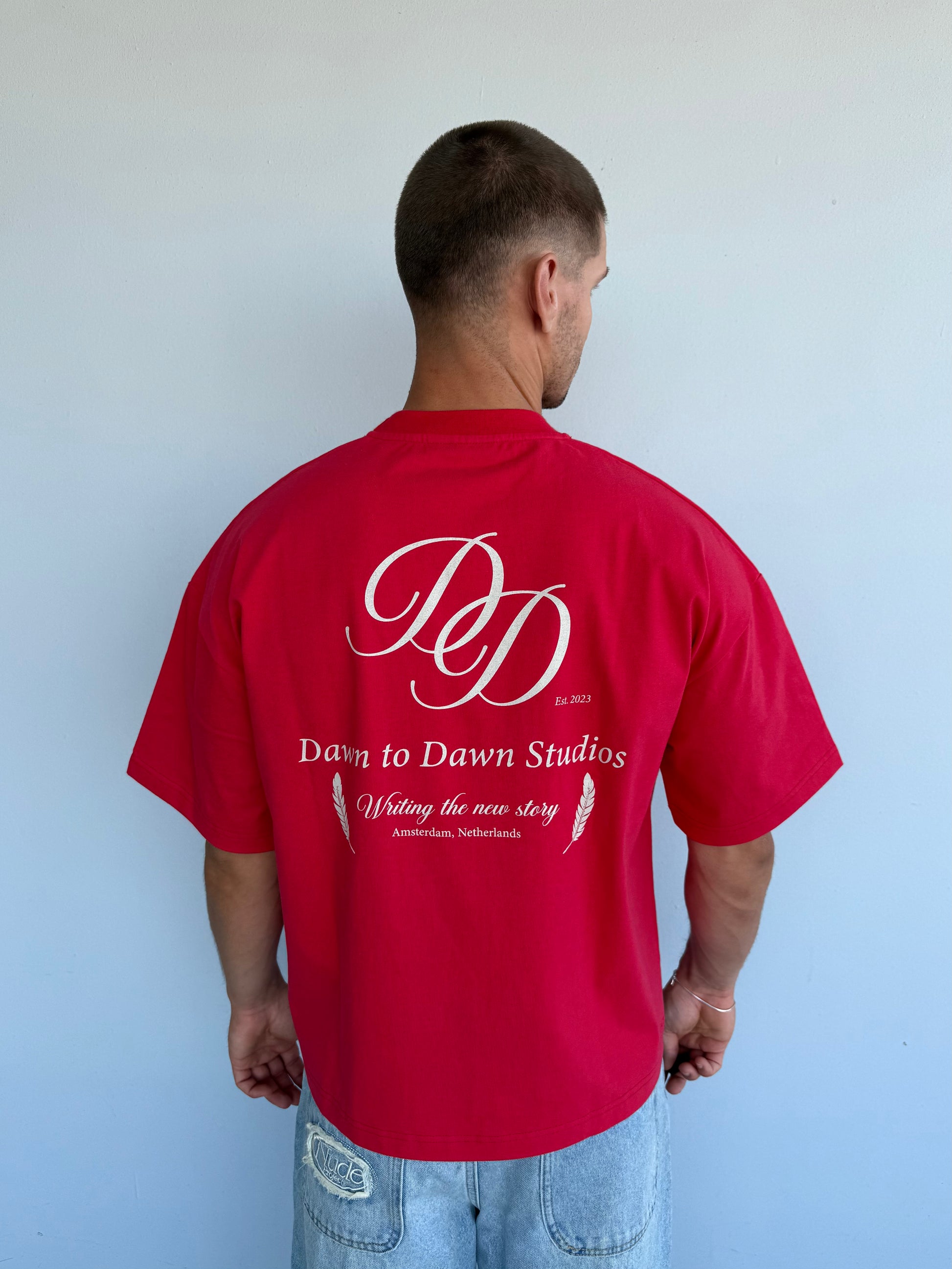 Dawn Box Tee Cropped Fit - Red