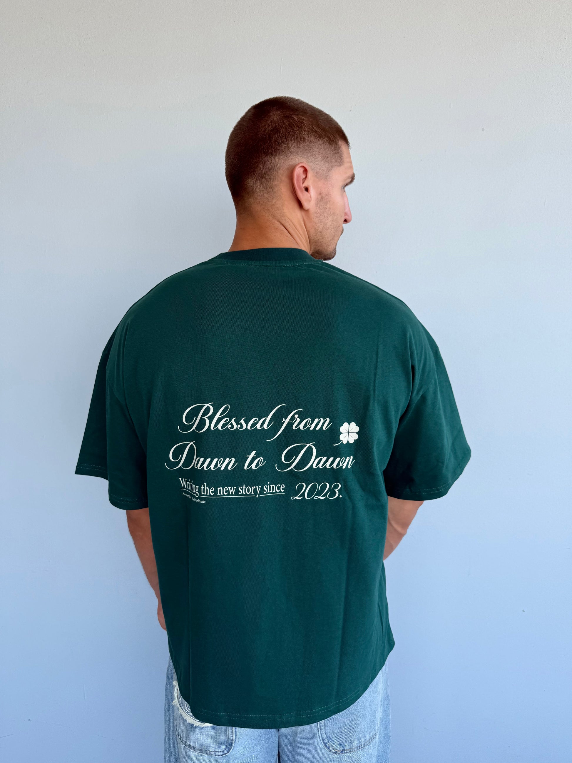 Dawn Box Tee - Deep Green