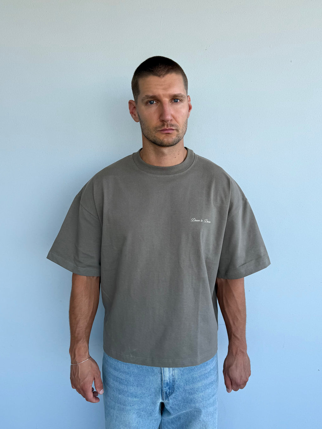 Dawn Box Tee Cropped Fit - Soft Brown