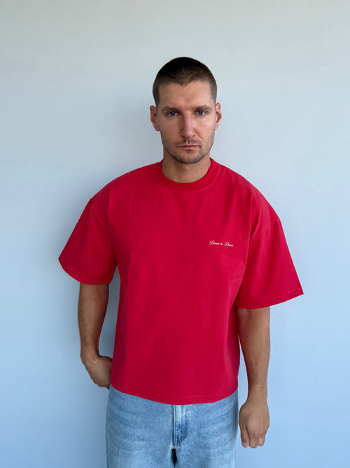 Dawn Box Tee Cropped Fit - Red