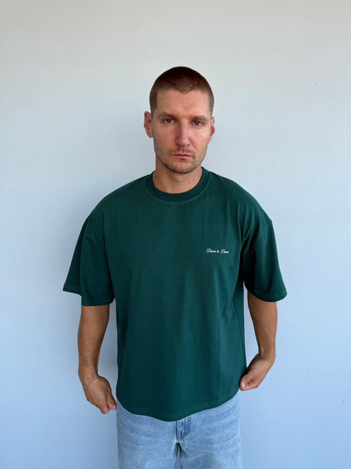 Dawn Box Tee - Deep Green